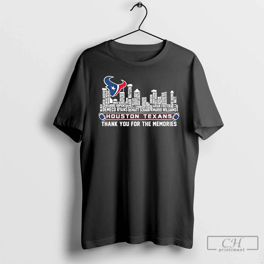 Classic Houston Texans City Players Names Thank You Memories T-Shirts, Hoodie, Sweatshirt - T-Shirt, Sweatshirt, Hoodie