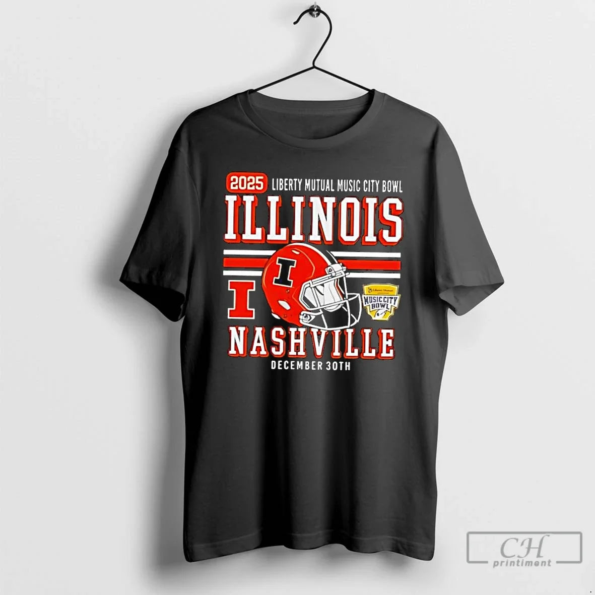 Classic Illinois Fighting Illini Football 2025 Liberty Mutual Music City T-Shirts, Hoodie, Sweatshirt - T-Shirt, Sweatshirt, Hoodie