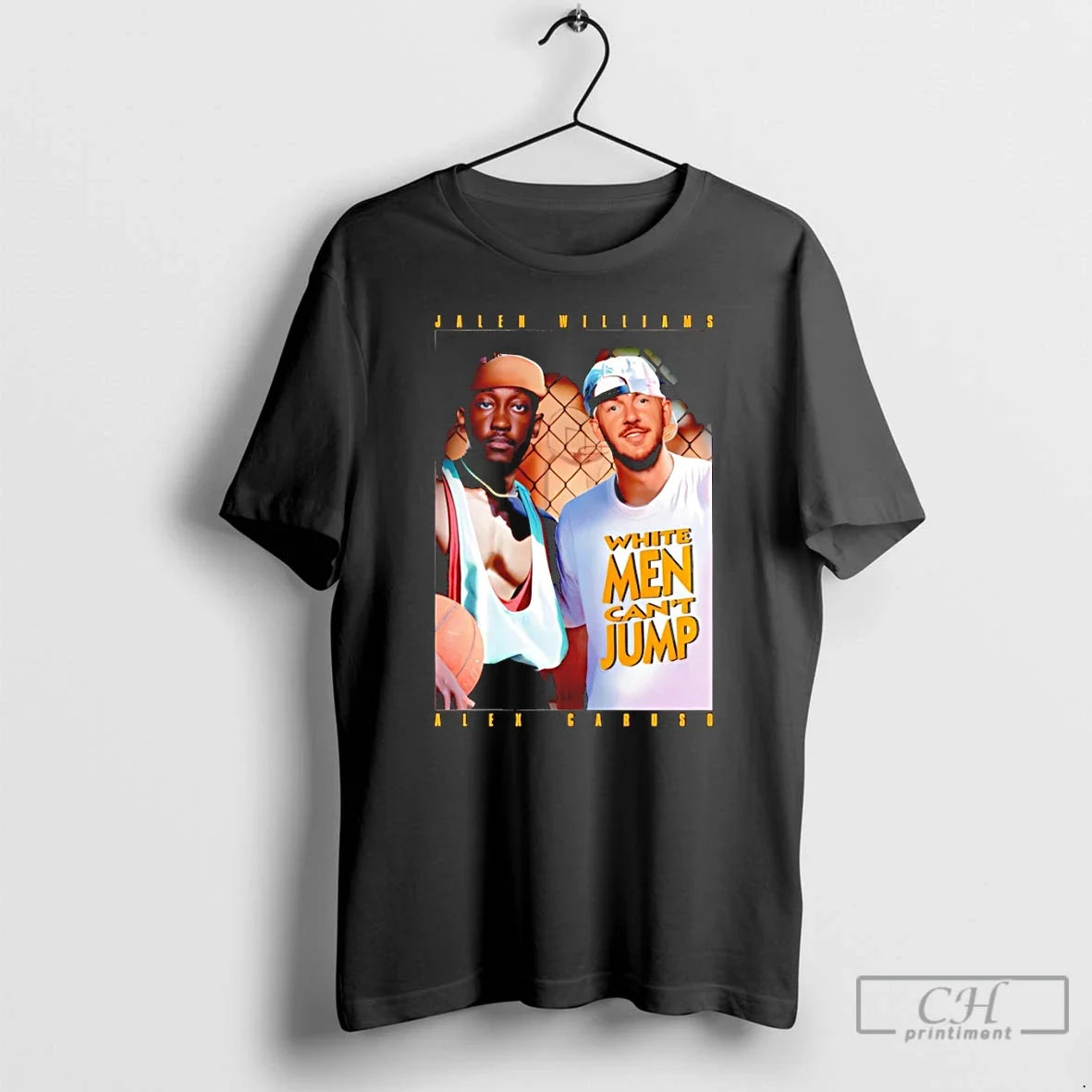Classic Jalen Williams And Alex Caruso White Men Cant Jump Unisex T-shirt, Sweatshirt, Hoodie, Long Sleeve Tee - T-Shirt, Sweatshirt, Hoodie