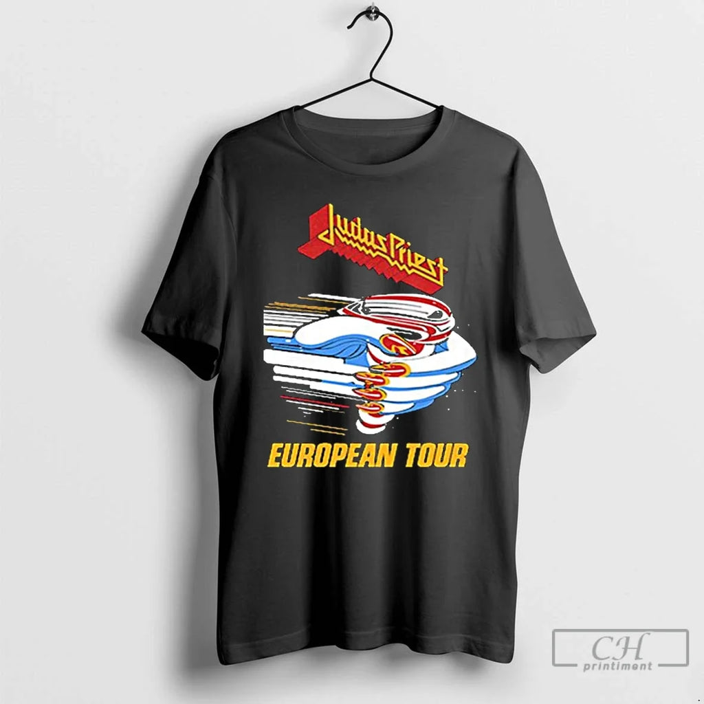 Classic Judas Priest Turbo European Tour 1986 Unisex T-shirt, Sweatshirt, Hoodie, Long Sleeve Tee - T-Shirt, Sweatshirt, Hoodie