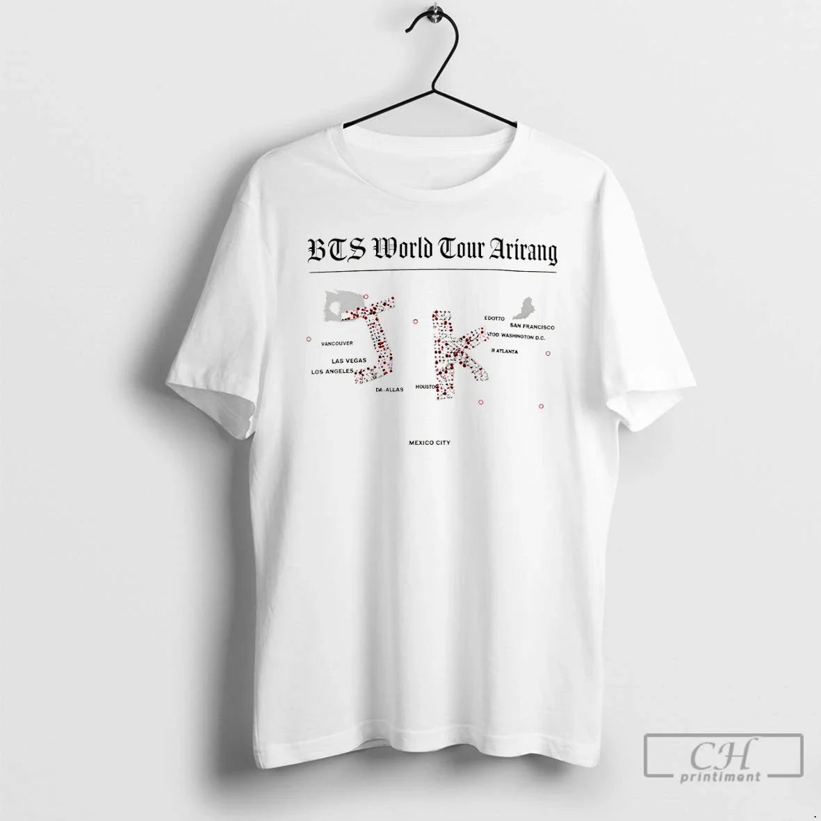 Classic Jungkook Bts World Tour Arirang Jk Map 2026 Unisex T-shirt, Sweatshirt, Hoodie, Long Sleeve Tee - T-Shirt, Sweatshirt, Hoodie