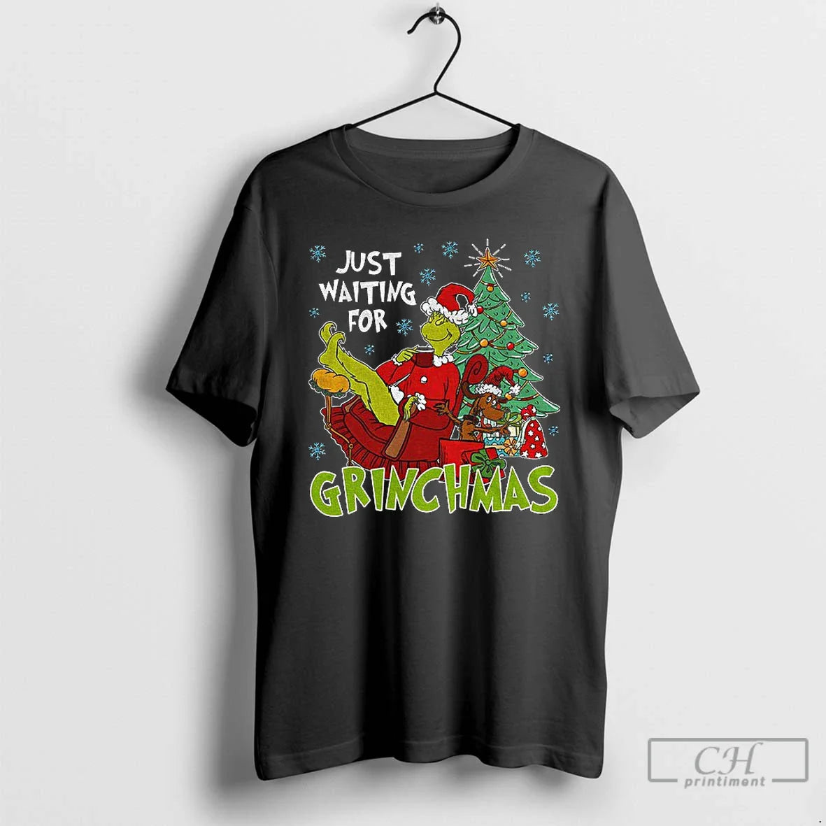 Classic Just Waiting Grinchmas Grinch T-Shirts, Hoodie, Sweatshirt - T-Shirt, Sweatshirt, Hoodie