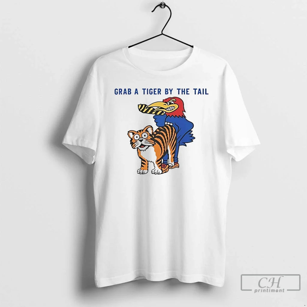 Classic Kansas Jayhawks Vs Missouri Tigers Rivalry Grab Tiger Tail T-Shirts, Hoodie, Sweatshirt - T-Shirt, Sweatshirt, Hoodie