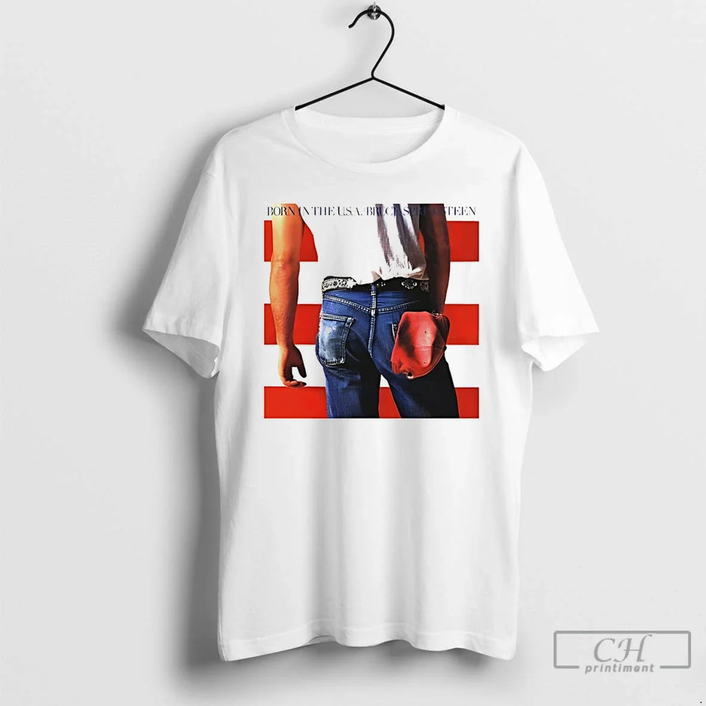 Classic Kim Taehyung Bts Bruce Springsteen Born In The Usa Unisex T-shirt, Sweatshirt, Hoodie, Long Sleeve Tee - T-Shirt, Sweatshirt, Hoodie