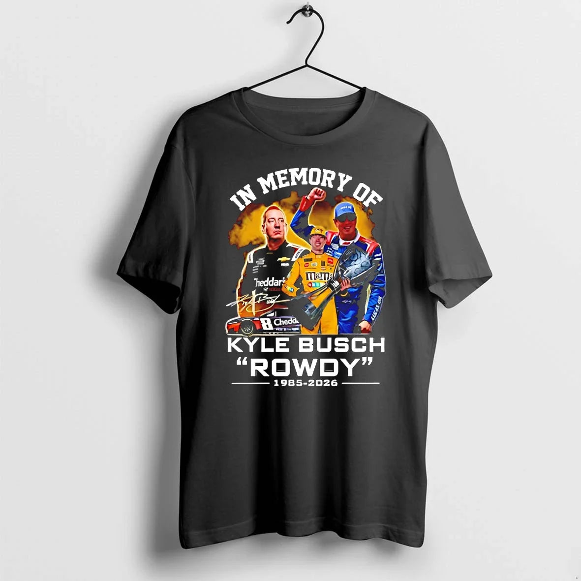 Classic Kyle Busch Rip Rowdy Tribute Racing In Memory Of Motorsport Shirts Sweater Unisex T-shirt, Sweatshirt, Hoodie, Long Sleeve Tee - T-Shirt, Sweatshirt, Hoodie