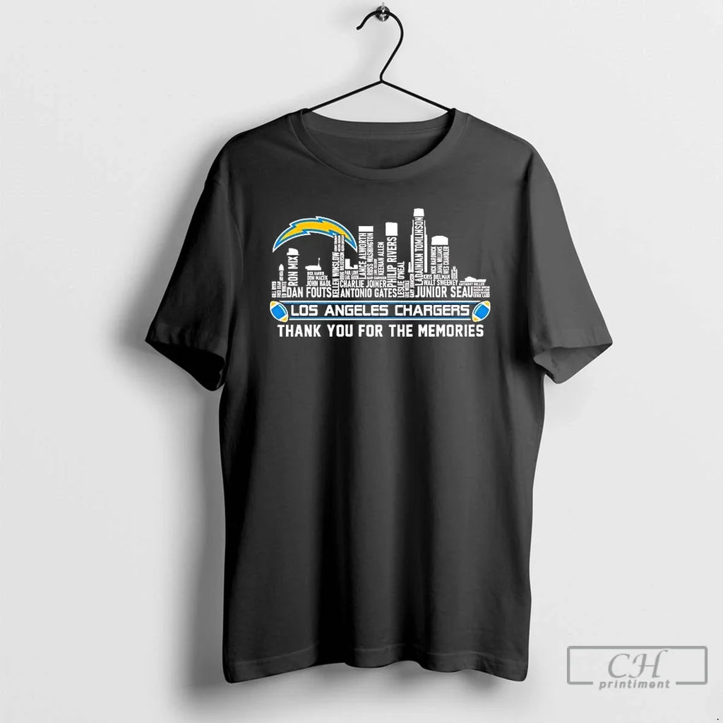 Classic Los Angeles Chargers City Players Names Thank You Memories T-Shirts, Hoodie, Sweatshirt - T-Shirt, Sweatshirt, Hoodie