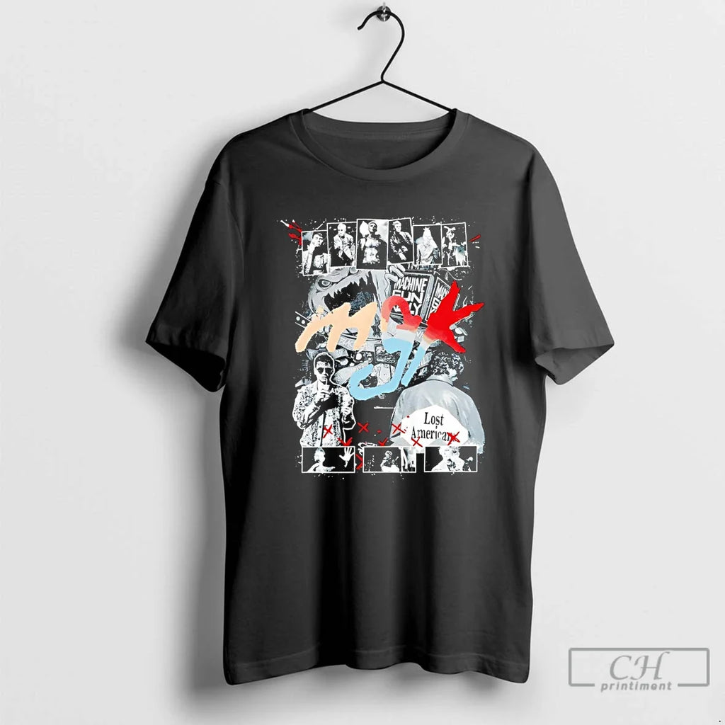 Classic Mgk Machine Gun Kelly Lost Americana Tour Vintage Unisex T-shirt, Sweatshirt, Hoodie, Long Sleeve Tee - T-Shirt, Sweatshirt, Hoodie