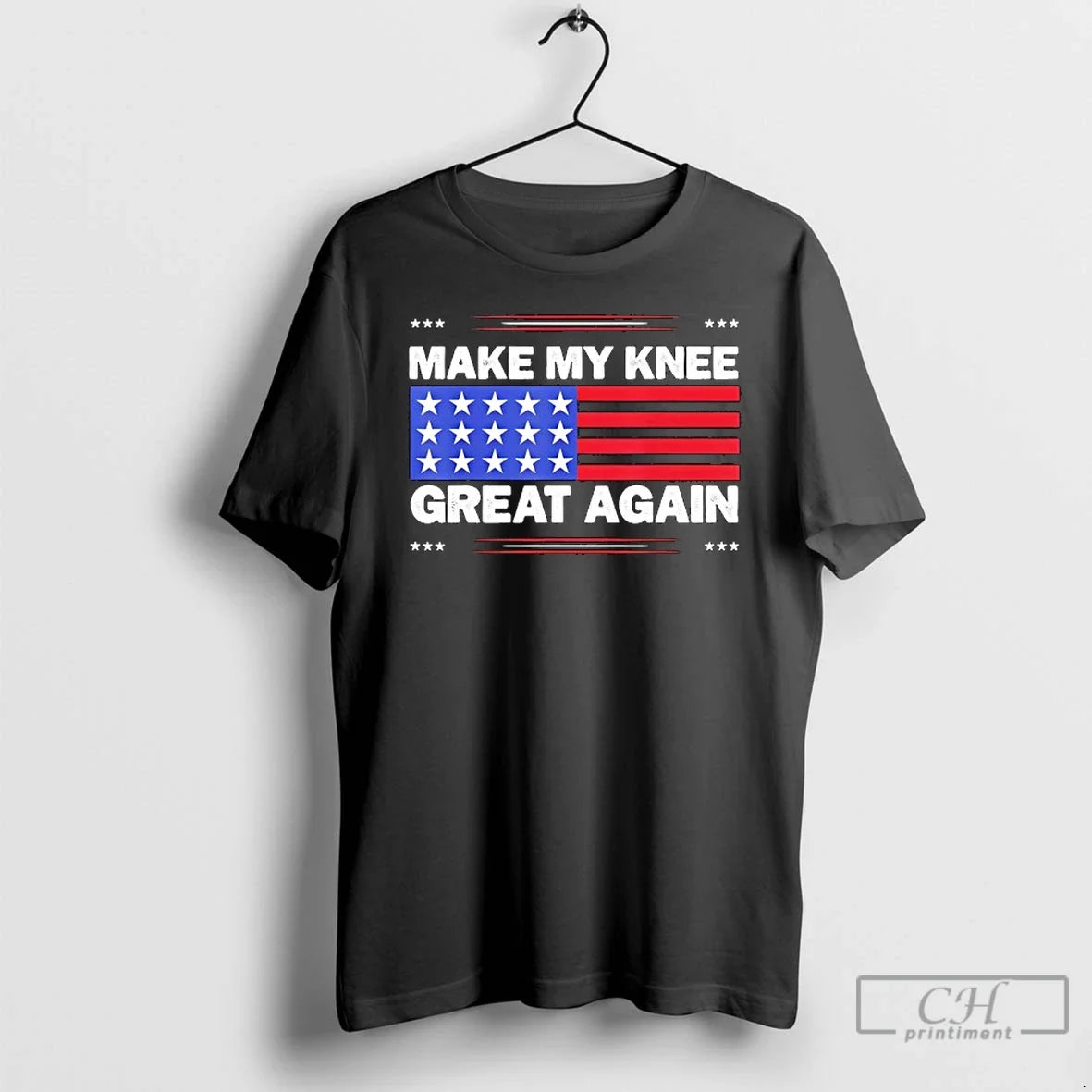 Classic Make My Knee Great Again American Flag Injury Healing Joke T-Shirts, Hoodie, Sweatshirt - T-Shirt, Sweatshirt, Hoodie