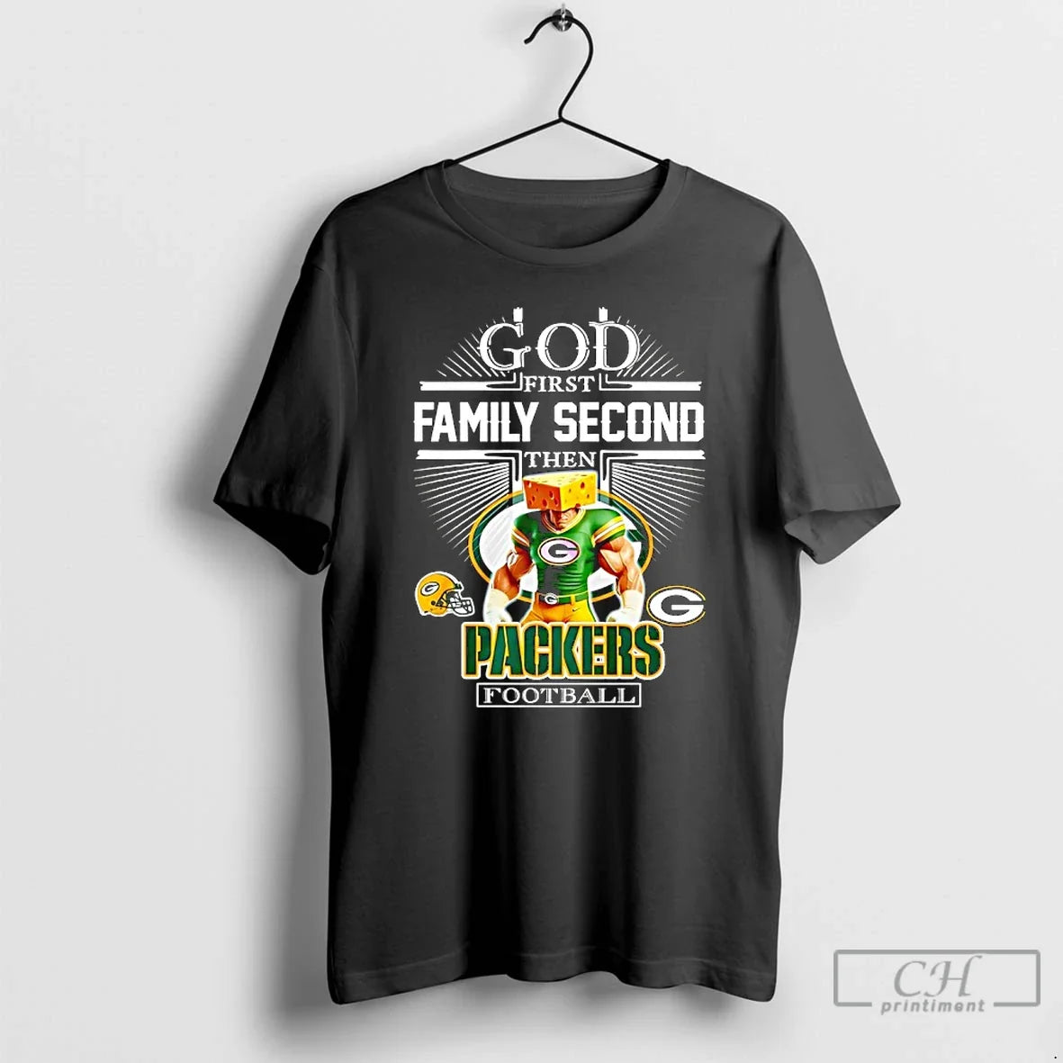 Classic Mascot Green Bay Packers God First Family Second Then Football T-Shirts, Hoodie, Sweatshirt - T-Shirt, Sweatshirt, Hoodie