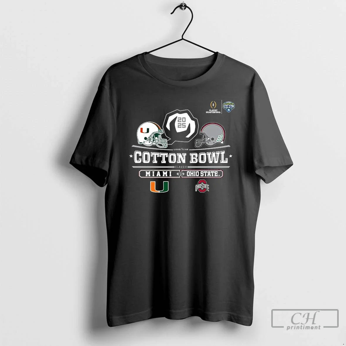 Classic Miami Vs Ohio State 2025 Cotton Bowl Helmet Logo December 31 T-Shirts, Hoodie, Sweatshirt - T-Shirt, Sweatshirt, Hoodie