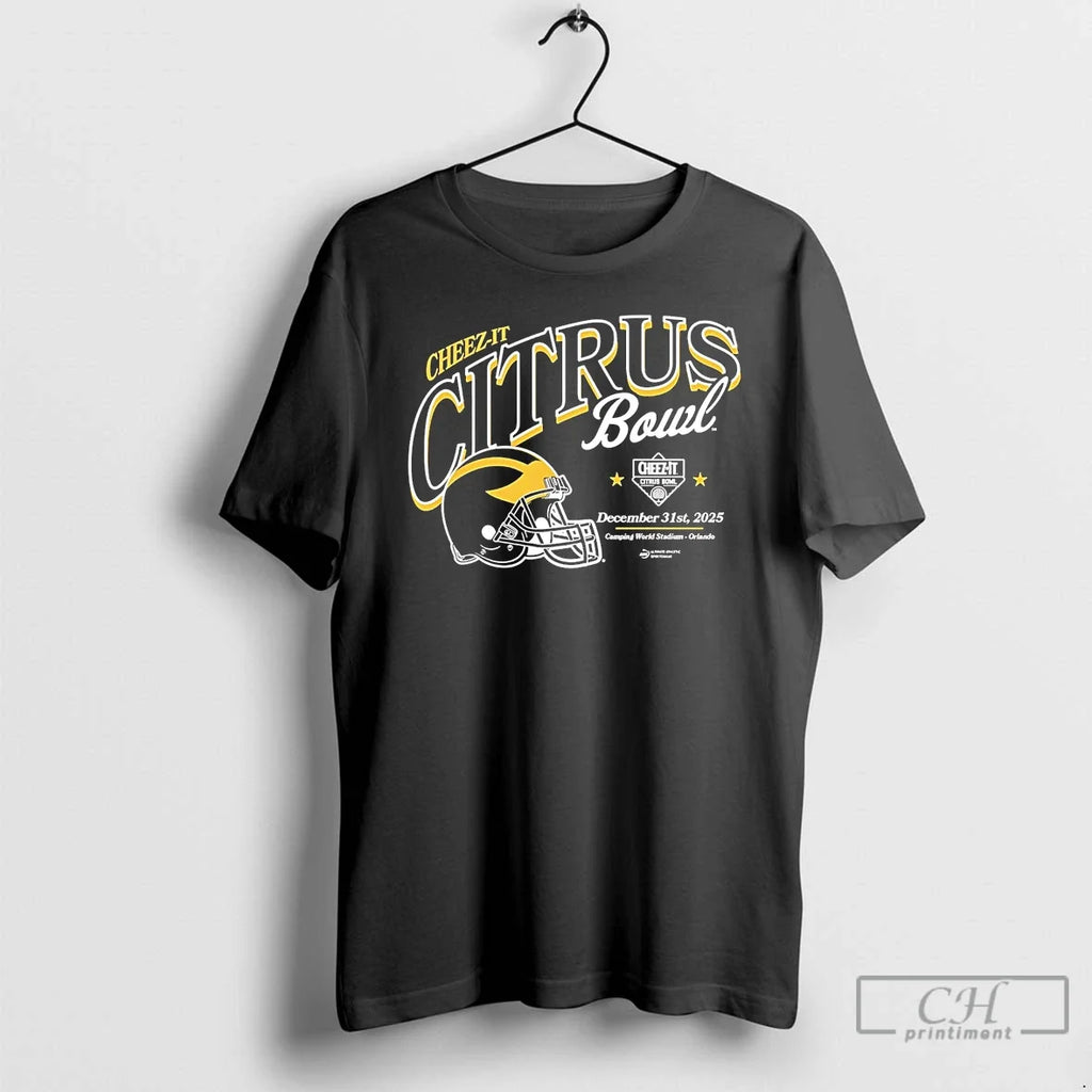 Classic Michigan Wolverines 2025 Cheez Citrus Bowl Helmet T-Shirts, Hoodie, Sweatshirt - T-Shirt, Sweatshirt, Hoodie