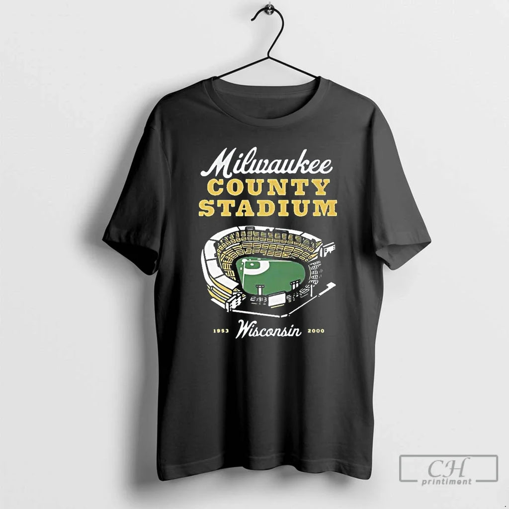Classic Milwaukee County Stadium Wisconsin Unisex T-shirt, Sweatshirt, Hoodie, Long Sleeve Tee - T-Shirt, Sweatshirt, Hoodie