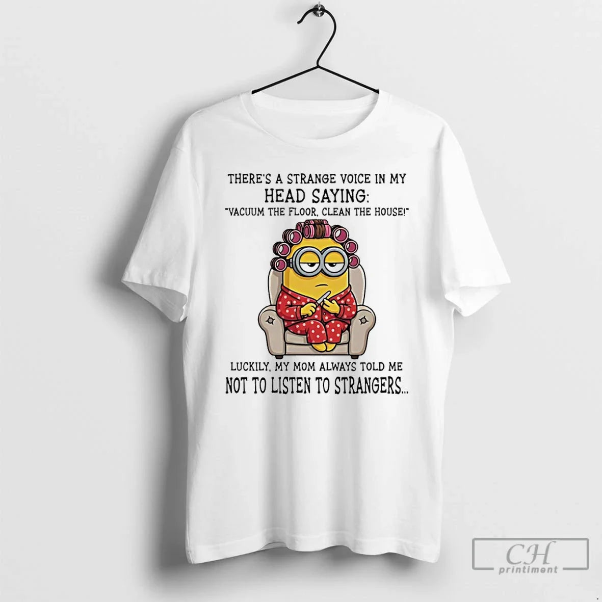 Classic Minion Theres Strange Voice My Head Saying Vacuum Floor Clean T-Shirts, Hoodie, Sweatshirt - T-Shirt, Sweatshirt, Hoodie