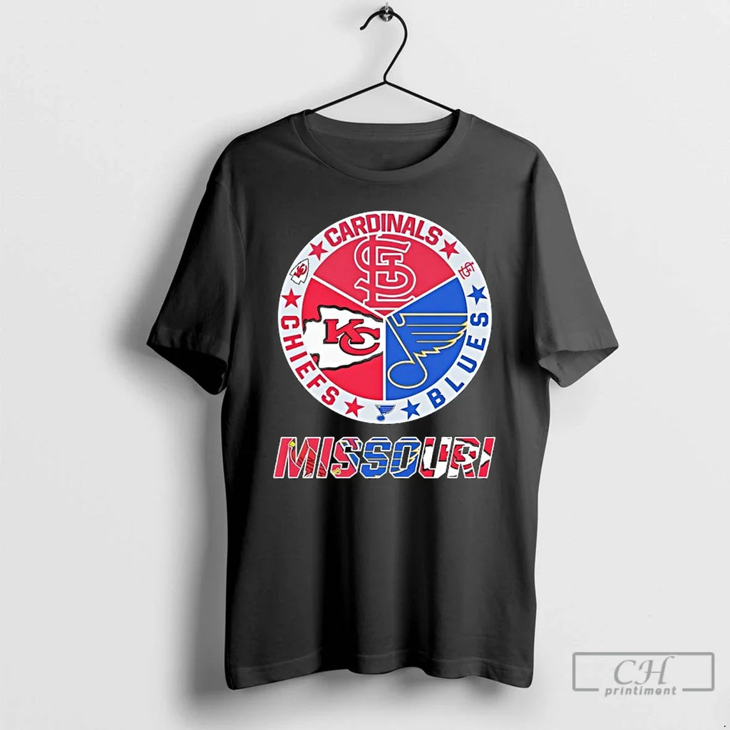 Classic Missouri St Louis Cardinals Kansas City Chiefs St Louis Blues Mashup Logo T-Shirts, Hoodie, Sweatshirt - T-Shirt, Sweatshirt, Hoodie