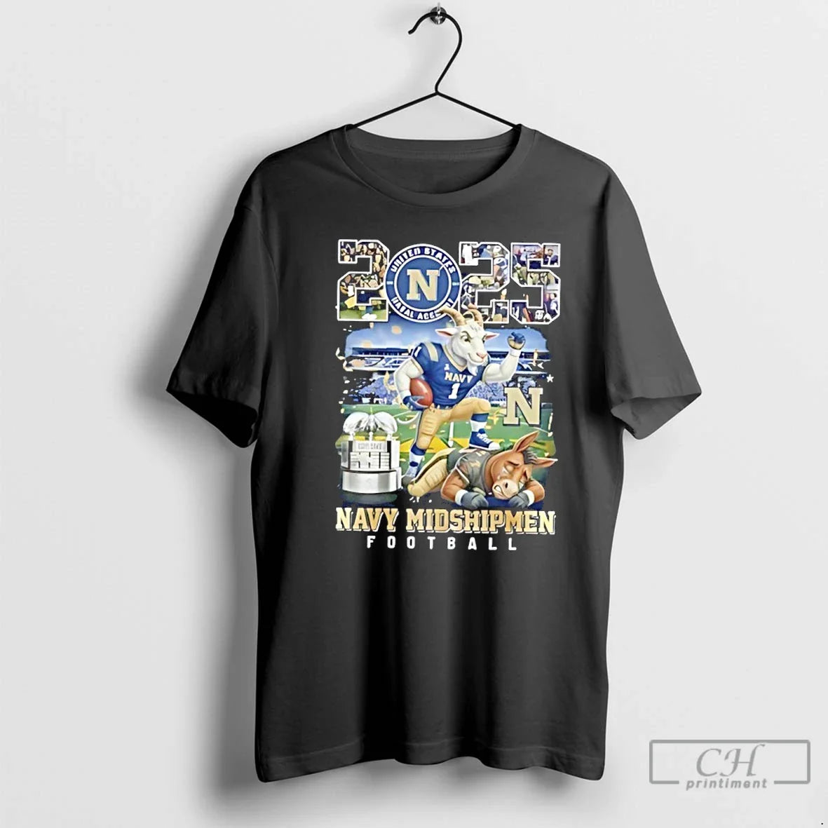 Classic Navy Midshipmen 2025 Commander Chiefs Trophy Champions Mascot T-Shirts, Hoodie, Sweatshirt - T-Shirt, Sweatshirt, Hoodie