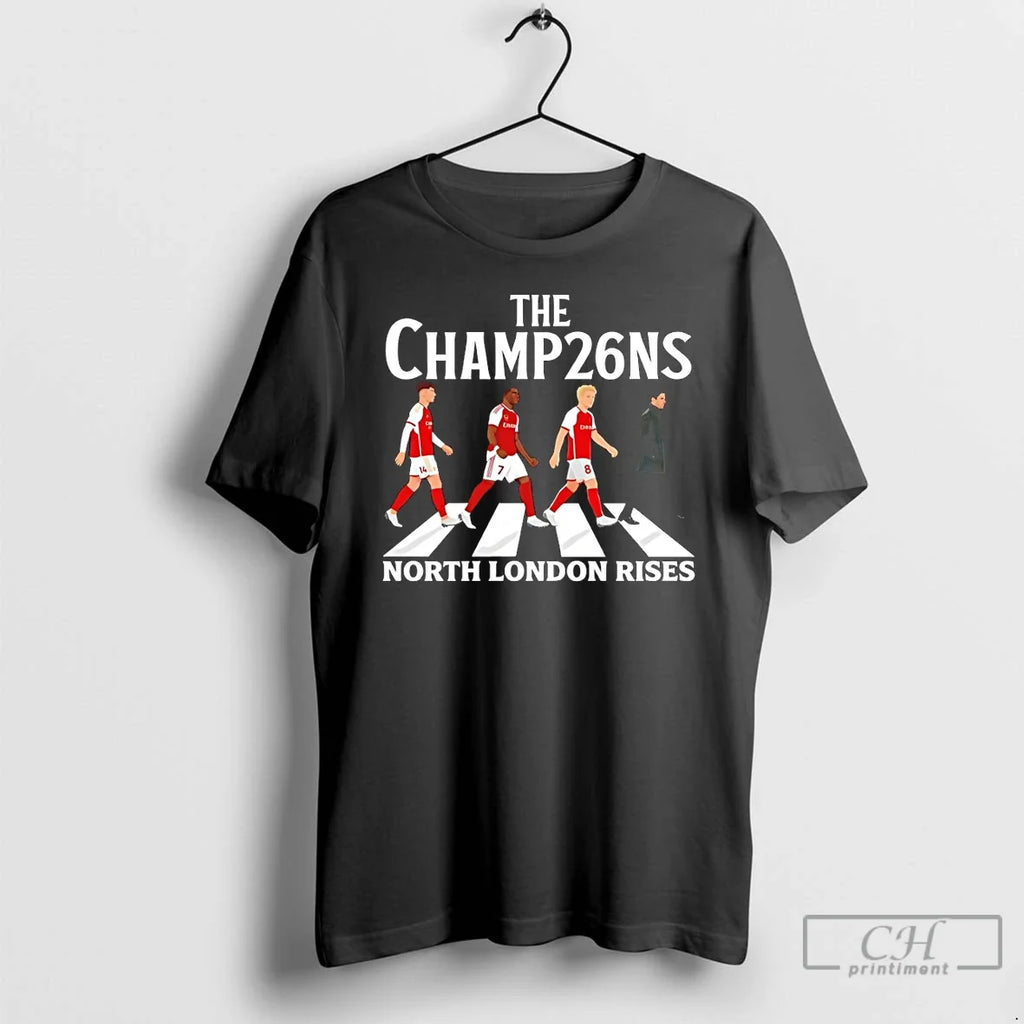 Classic North London Rises Football Champions Arsenal Fc Abbey Road Victory Parade T Shirts Sweater - T-Shirt, Sweatshirt, Hoodie