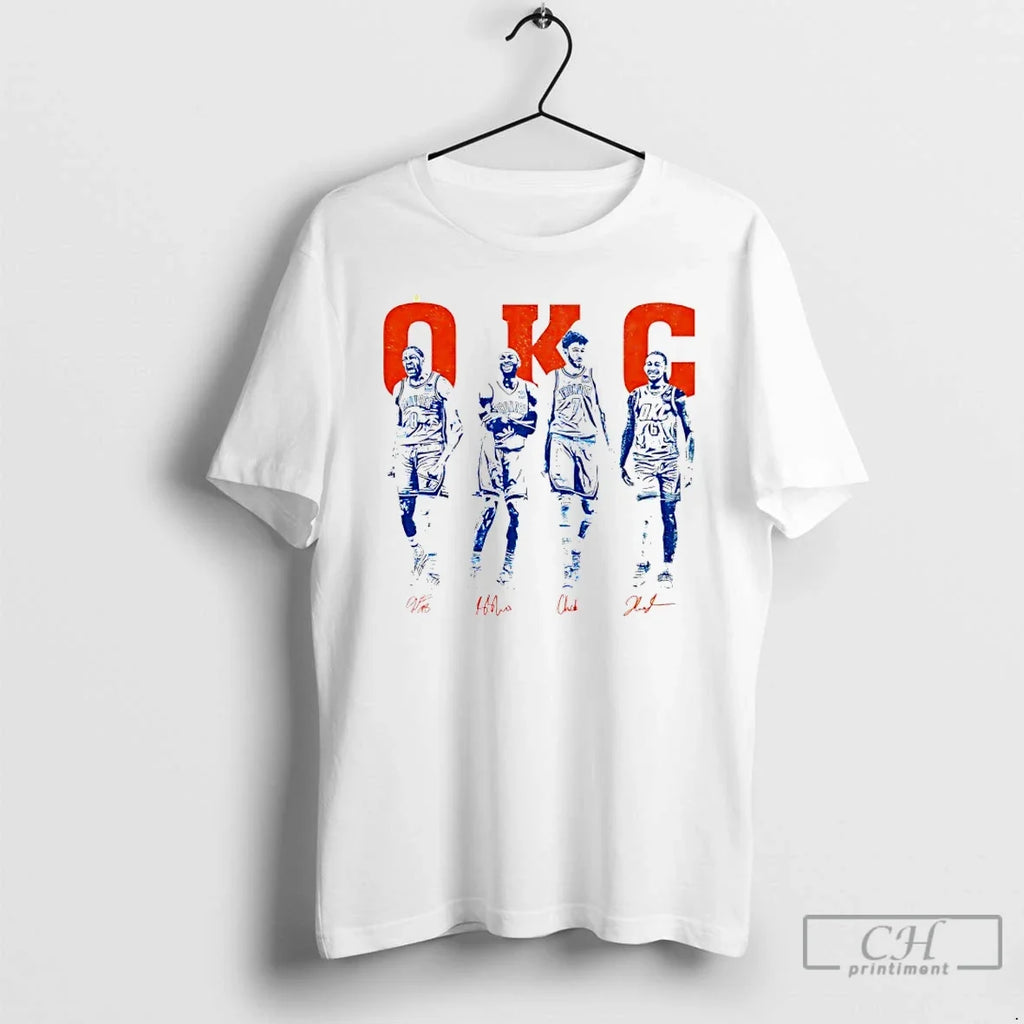 Classic Oklahoma City Thunder Okc Players Signature Unisex T-shirt, Sweatshirt, Hoodie, Long Sleeve Tee - T-Shirt, Sweatshirt, Hoodie