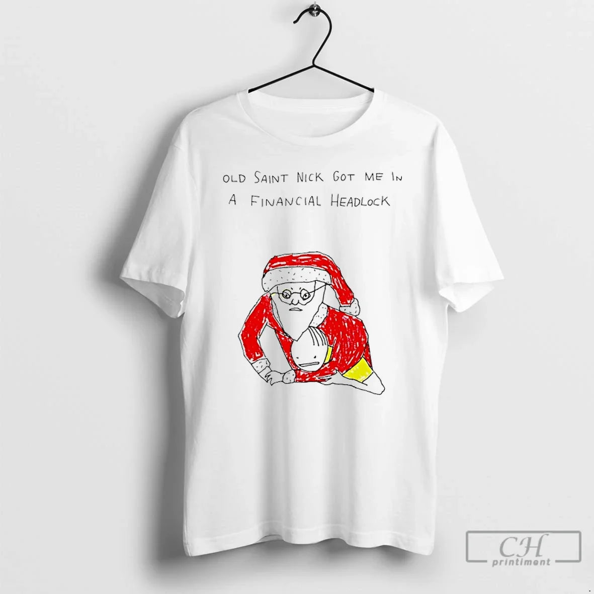 Classic Old Saint Nick Got Me Financial Chokehold T-Shirts, Hoodie, Sweatshirt - T-Shirt, Sweatshirt, Hoodie