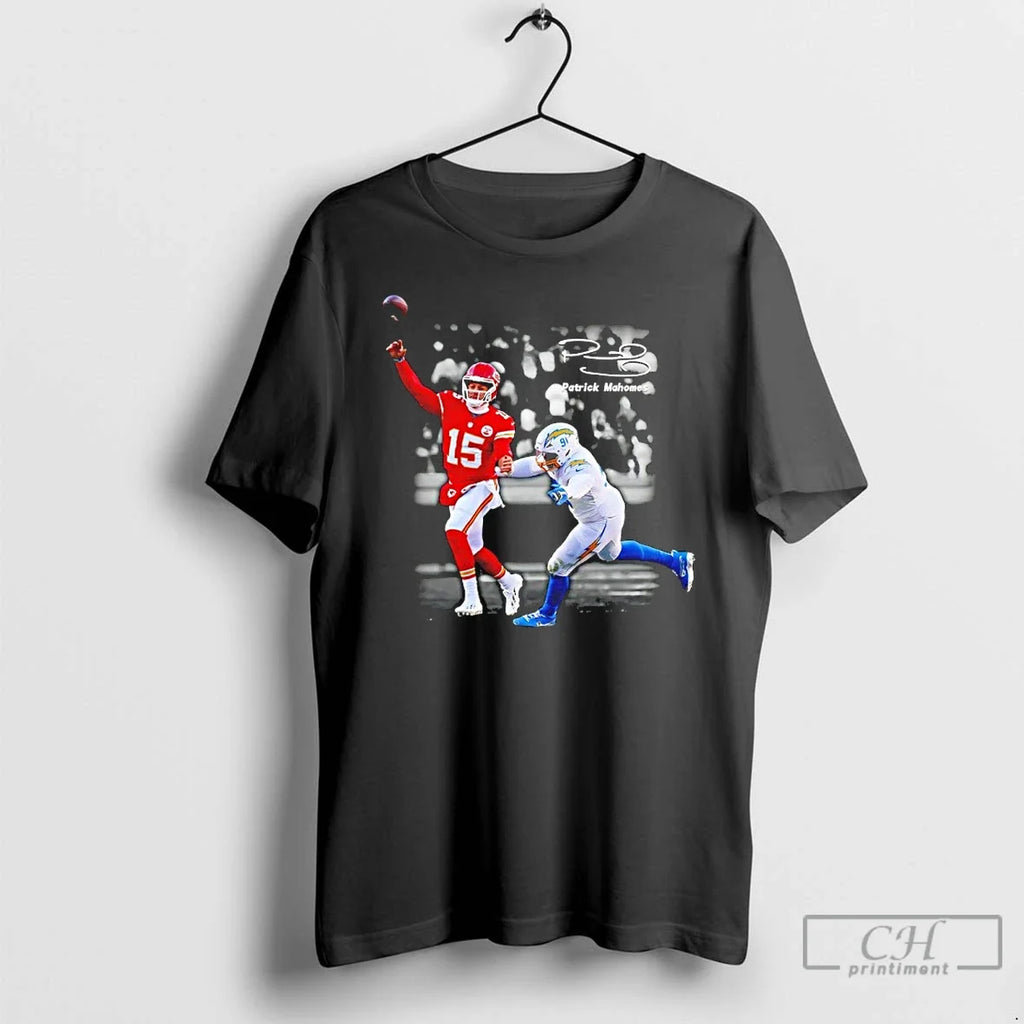 Classic Patrick Mahomes Kc Chiefs Vs Chargers Signature T-Shirts, Hoodie, Sweatshirt - T-Shirt, Sweatshirt, Hoodie