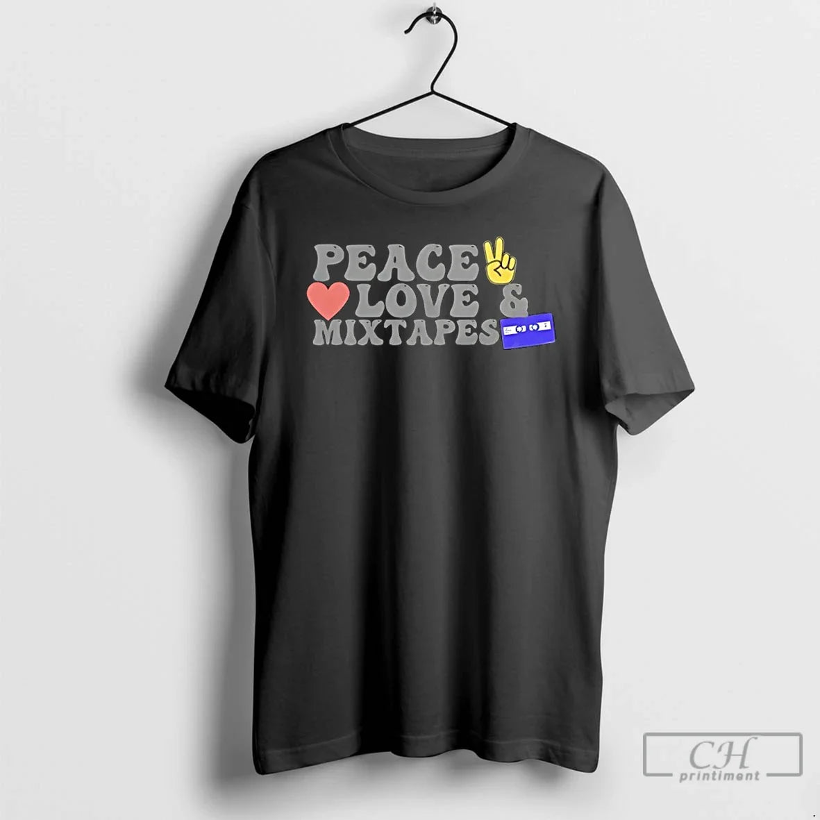 Classic Peace Love And Mixtapes Unisex T-shirt, Sweatshirt, Hoodie, Long Sleeve Tee - T-Shirt, Sweatshirt, Hoodie