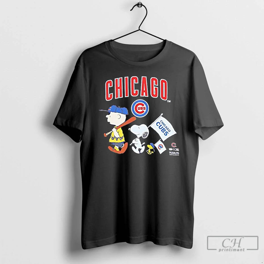 Classic Peanuts Chracters Flag Chicago Cubs Royal T-Shirts, Hoodie, Sweatshirt - T-Shirt, Sweatshirt, Hoodie