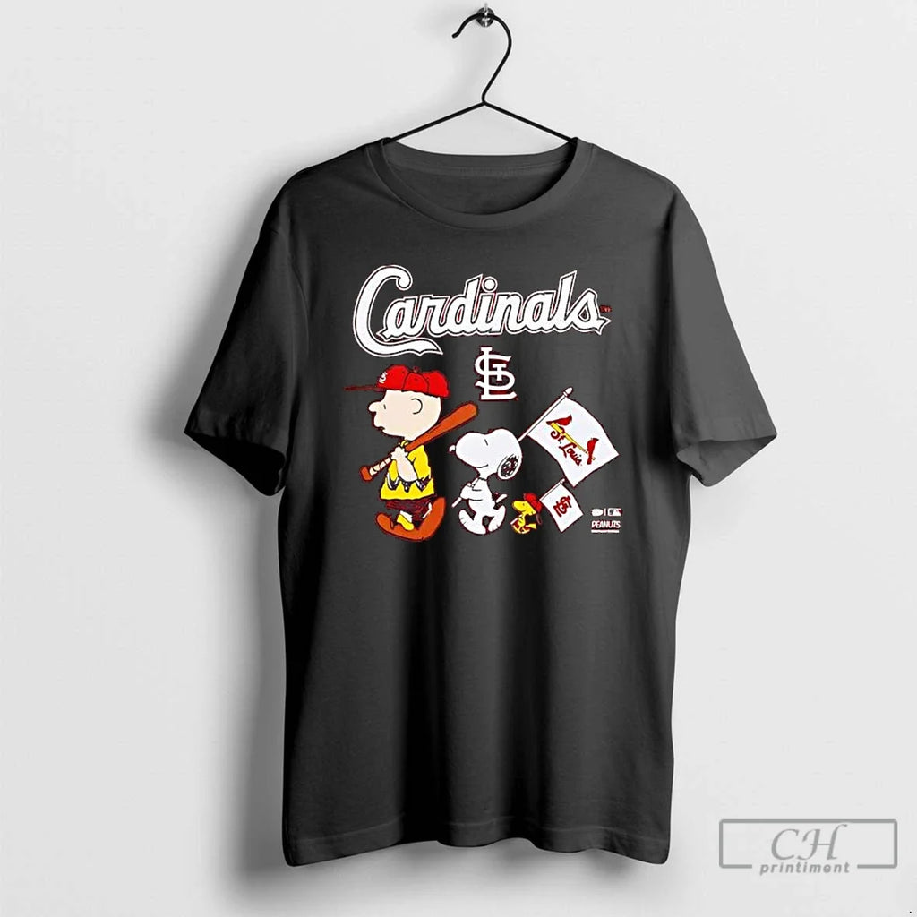 Classic Peanuts Chracters Flag St Louis Cardinals Red T-Shirts, Hoodie, Sweatshirt - T-Shirt, Sweatshirt, Hoodie