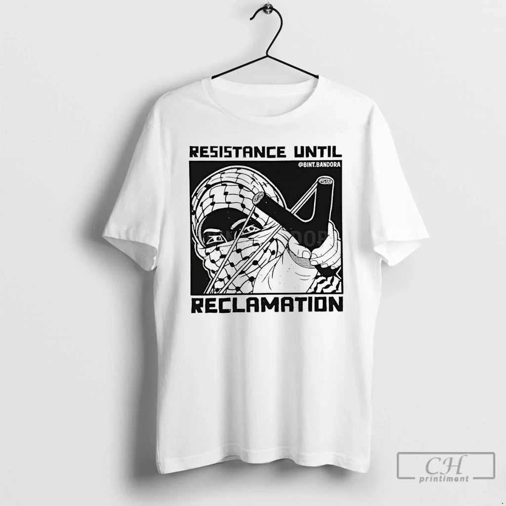Classic Resistance Until Reclamation Keffiyeh Palestine Unisex T-shirt, Sweatshirt, Hoodie, Long Sleeve Tee - T-Shirt, Sweatshirt, Hoodie
