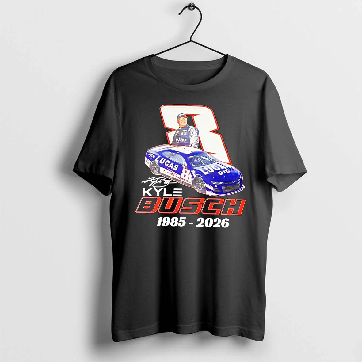 Classic Rowdy Forever Kyle Busch 8 Lucas Oil Nascar Legend 1985 2026 Signature Shirts Sweater - T-Shirt, Sweatshirt, Hoodie
