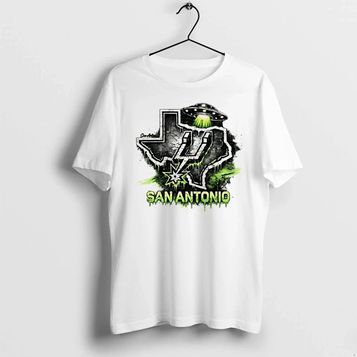 Classic San Antonio Spurs Alien Ufo Texas Map Basketball 2026 Shirts Sweater Unisex T-shirt, Sweatshirt, Hoodie, Long Sleeve Tee - T-Shirt, Sweatshirt, Hoodie