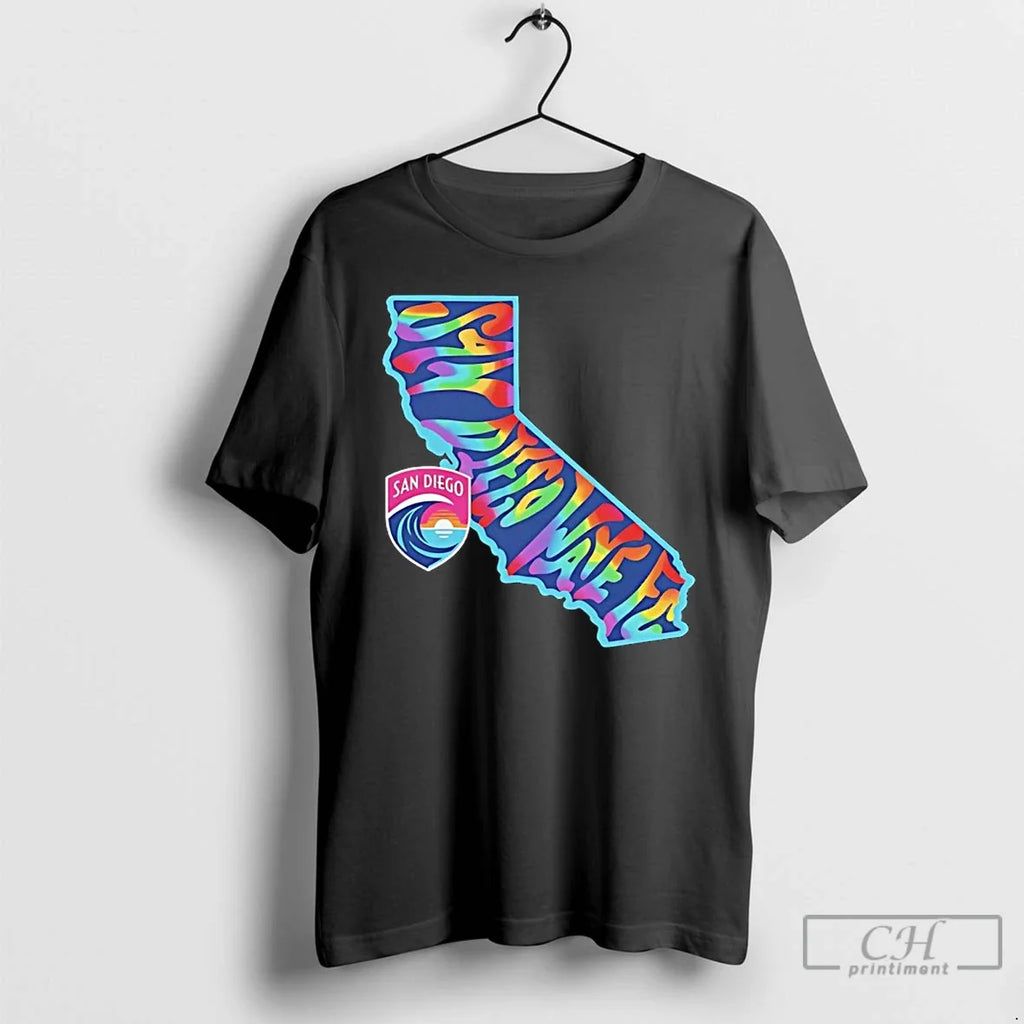 Classic San Diego Wave Fc Groovy Pride State 2026 Unisex T-shirt, Sweatshirt, Hoodie, Long Sleeve Tee - T-Shirt, Sweatshirt, Hoodie
