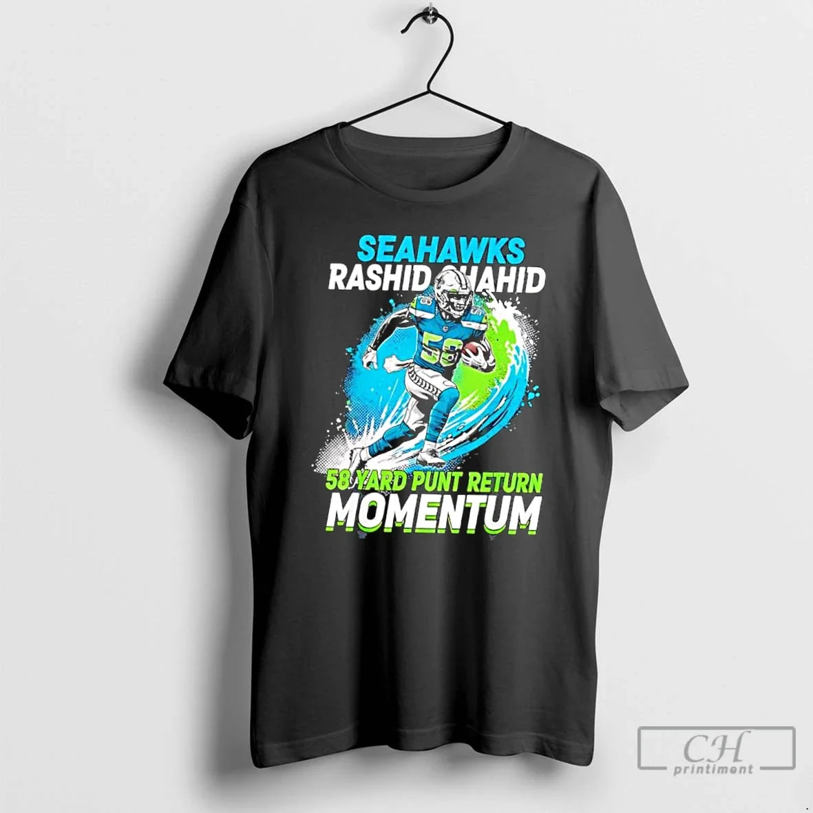 Classic Seahawks Rashid Shaheed 58 Yard Punt Return Momentum T-Shirts, Hoodie, Sweatshirt - T-Shirt, Sweatshirt, Hoodie
