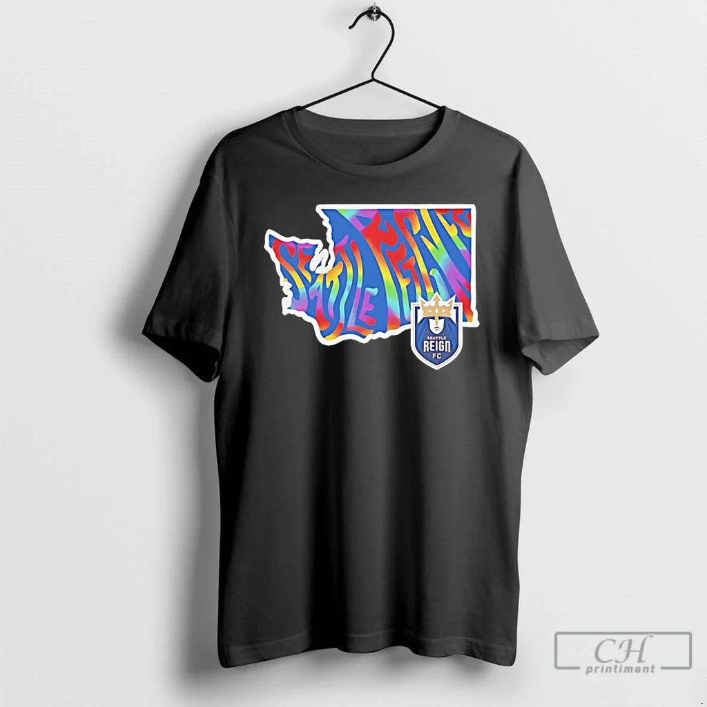Classic Seattle Reign Fc Groovy Pride State 2026 Unisex T-shirt, Sweatshirt, Hoodie, Long Sleeve Tee - T-Shirt, Sweatshirt, Hoodie