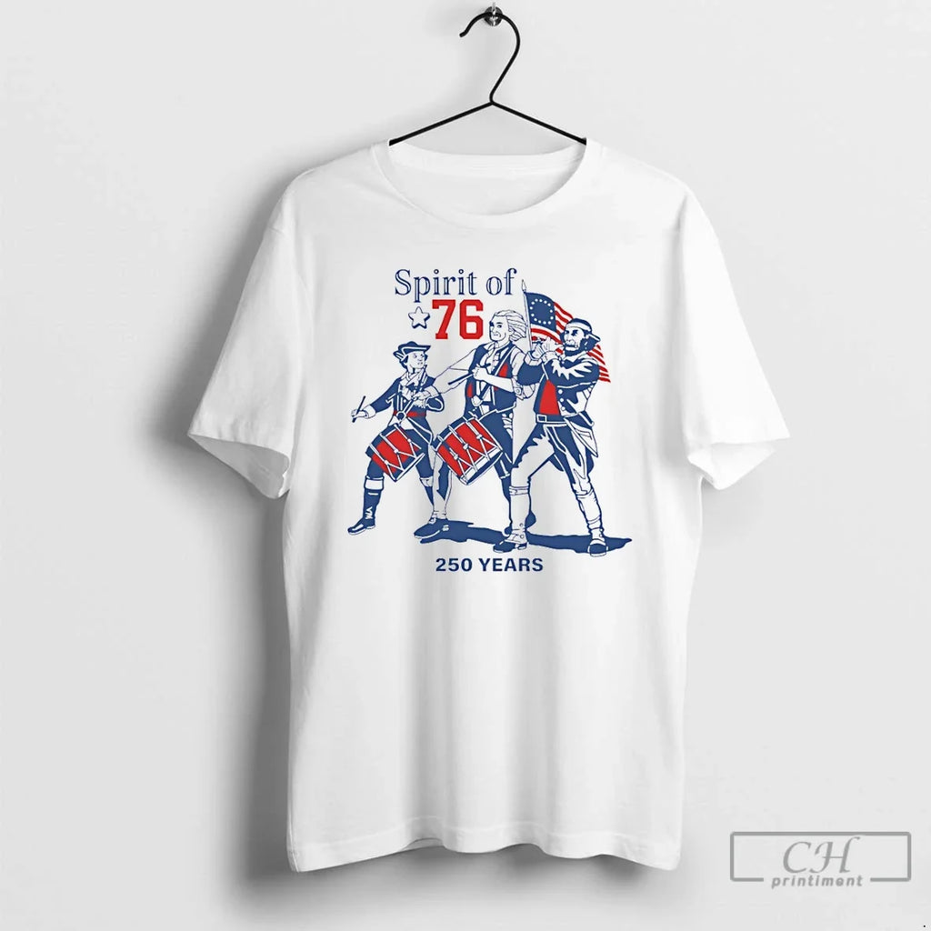 Classic Spirit Of 76 Usa 250 Years Independence Day Unisex T-shirt, Sweatshirt, Hoodie, Long Sleeve Tee - T-Shirt, Sweatshirt, Hoodie