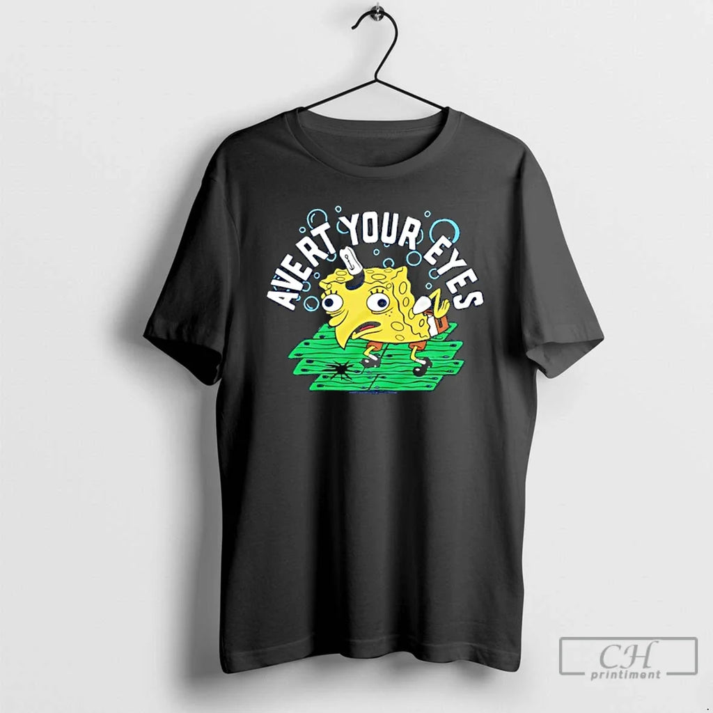 Classic Sponge Squarepants Avert Your Eyes T-Shirts, Hoodie, Sweatshirt - T-Shirt, Sweatshirt, Hoodie