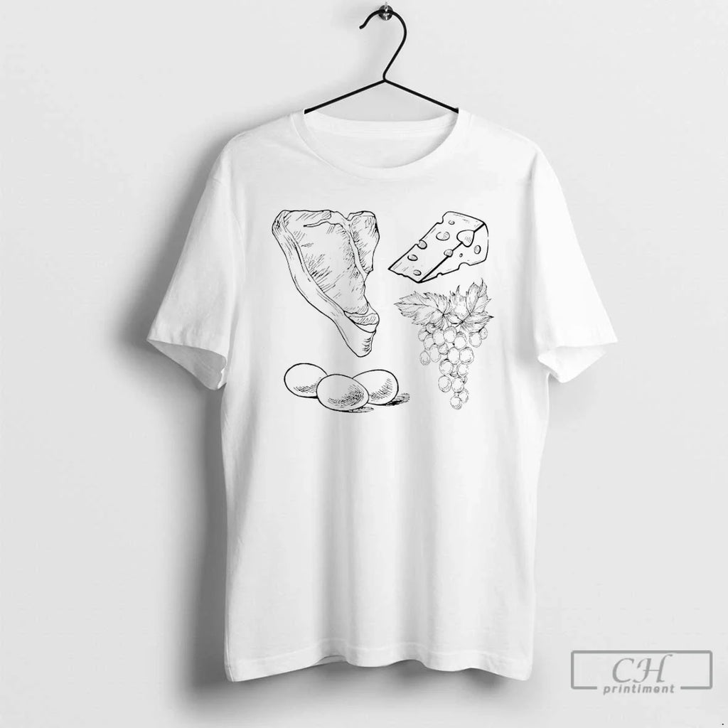 Classic Steak Cheese Eggs Grape Juice Unisex T-shirt, Sweatshirt, Hoodie, Long Sleeve Tee - T-Shirt, Sweatshirt, Hoodie