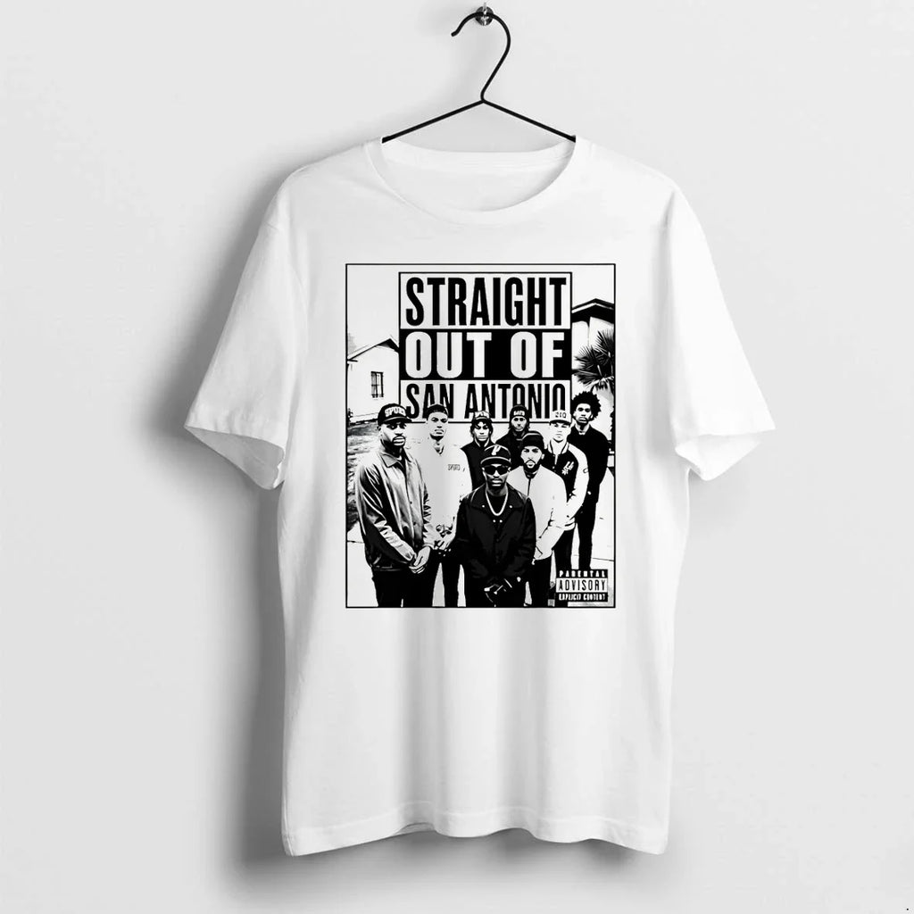 Classic Straight Outta Of San Antonio Spurs Basketball Parental Advisory Explicit Content Shirts Sweater - T-Shirt, Sweatshirt, Hoodie
