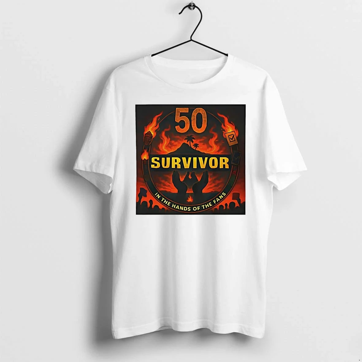 Classic Survivor Season Fifty 50 Outlast Outwit Outplay In The Hands Of The Fans Shirts Unisex T-shirt, Sweatshirt, Hoodie, Long Sleeve Tee - T-Shirt, Sweatshirt, Hoodie