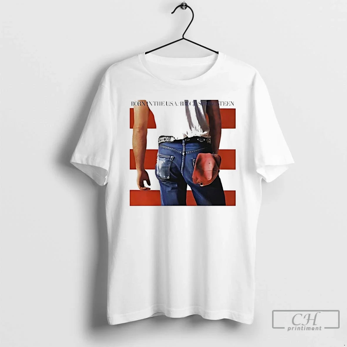 Classic Taehyung Is Wearing Born In The Usa Bruce Springsteen Unisex T-shirt, Sweatshirt, Hoodie, Long Sleeve Tee - T-Shirt, Sweatshirt, Hoodie