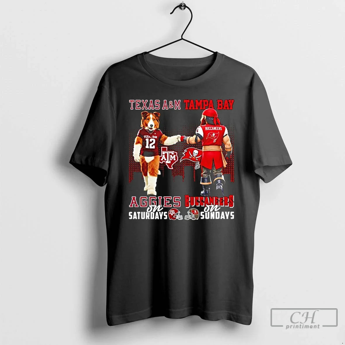 Classic Texas Am Aggies Saturdays X Tampa Bay Buccaneers Sundays Mascot T-Shirts, Hoodie, Sweatshirt - T-Shirt, Sweatshirt, Hoodie