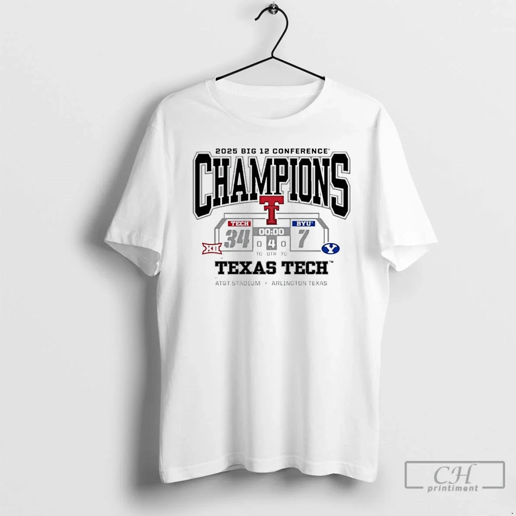 Classic Texas Tech Big 12 Champs 37 7 Byu Score T-Shirts, Hoodie, Sweatshirt - T-Shirt, Sweatshirt, Hoodie