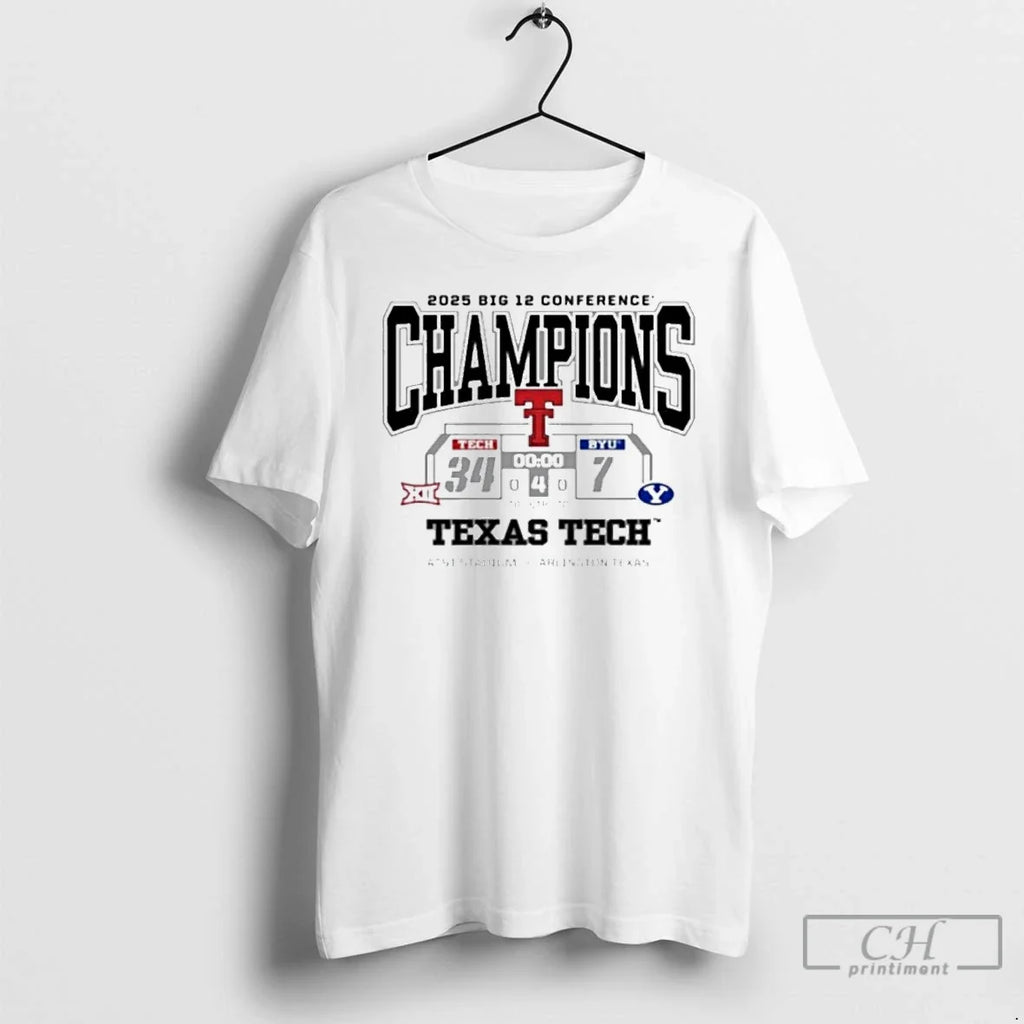 Classic Texas Tech Red Raiders Vs Byu Cougars 2025 Big 12 Conference Champions T-Shirts, Hoodie, Sweatshirt - T-Shirt, Sweatshirt, Hoodie