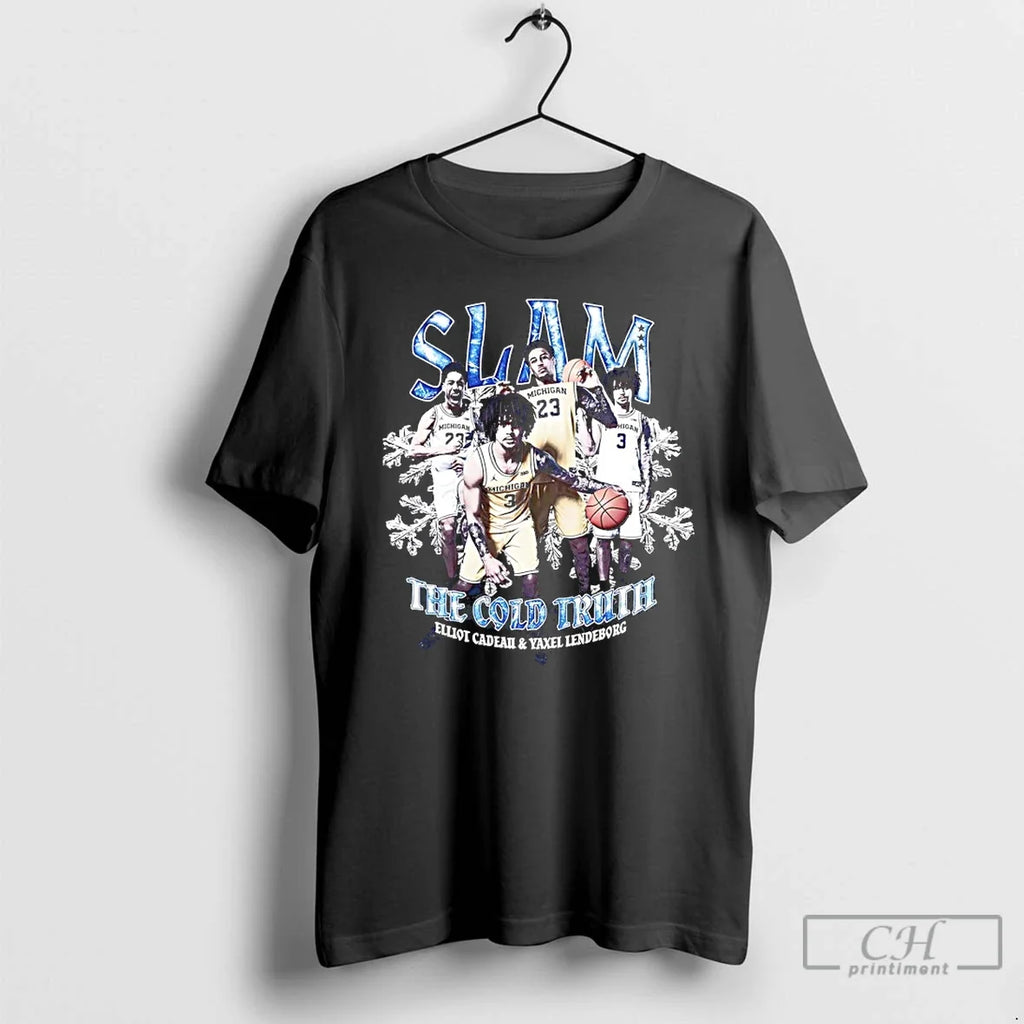 Classic Cold Truth Yaxel Lendeborg Elliot Cadeau Michigan Wolverines Slam T-Shirts, Hoodie, Sweatshirt - T-Shirt, Sweatshirt, Hoodie