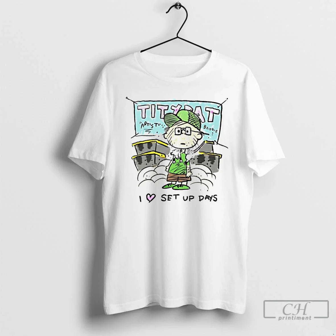 Classic Tiny Rat I Love Set Up Days Characters Unisex T-shirt, Sweatshirt, Hoodie, Long Sleeve Tee - T-Shirt, Sweatshirt, Hoodie