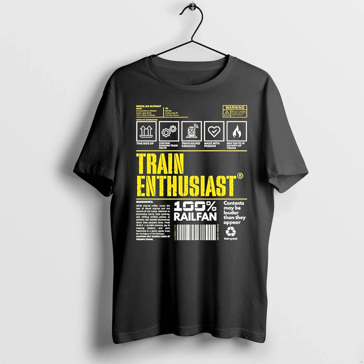 Classic Train Enthusiast 100 Railfan Contents May Be Louder Than They Appear Shirts Sweater - T-Shirt, Sweatshirt, Hoodie