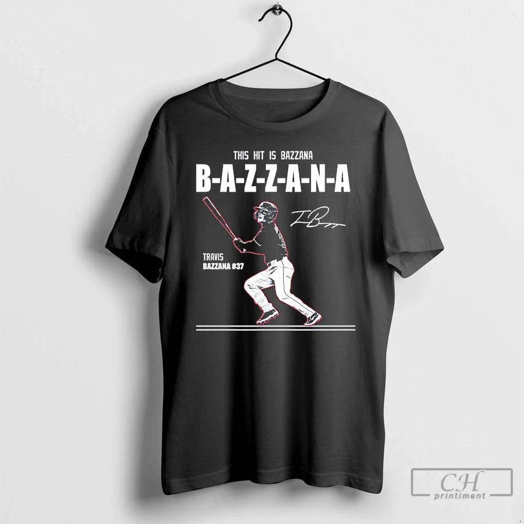 Classic Travis Bazzana 37 Cleveland Baseball This Hit Is Bazzana Signature Unisex T-shirt, Sweatshirt, Hoodie, Long Sleeve Tee - T-Shirt, Sweatshirt, Hoodie