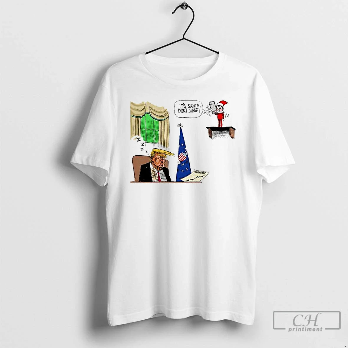 Classic Trump Santa Dont Jump Economy T-Shirts, Hoodie, Sweatshirt - T-Shirt, Sweatshirt, Hoodie