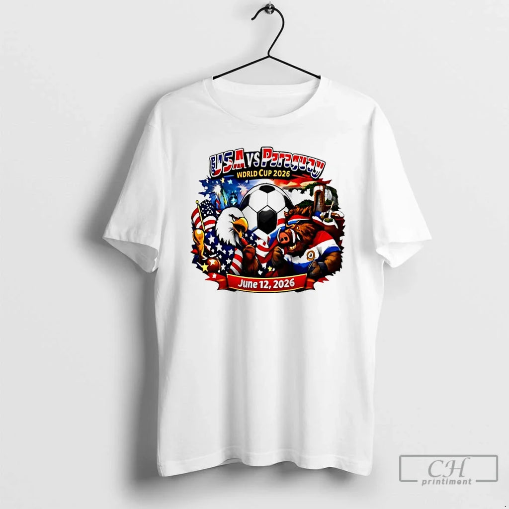 Classic Usa Vs Paraguay 2026 World Cup Mascot T-Shirts, Hoodie, Sweatshirt - T-Shirt, Sweatshirt, Hoodie
