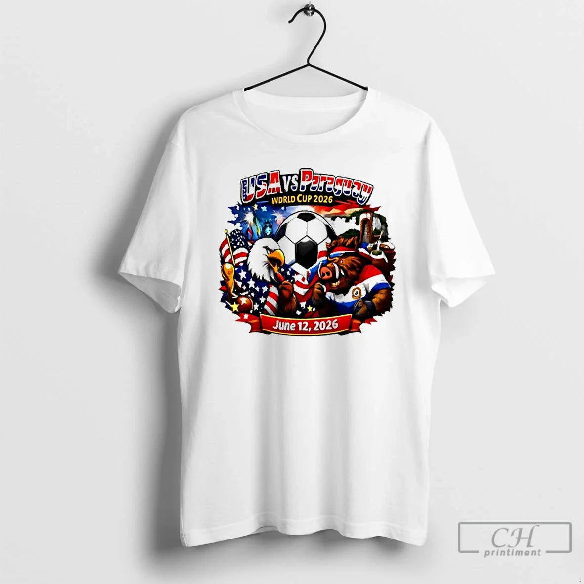 Classic Usa Vs Paraguay 2026 World Cup Mascot T-Shirts, Hoodie, Sweatshirt - T-Shirt, Sweatshirt, Hoodie