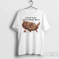 Classic United States Without Illegal Aliens Abolish Ice Native Land Map Unisex T-shirt, Sweatshirt, Hoodie, Long Sleeve Tee - T-Shirt, Sweatshirt, Hoodie