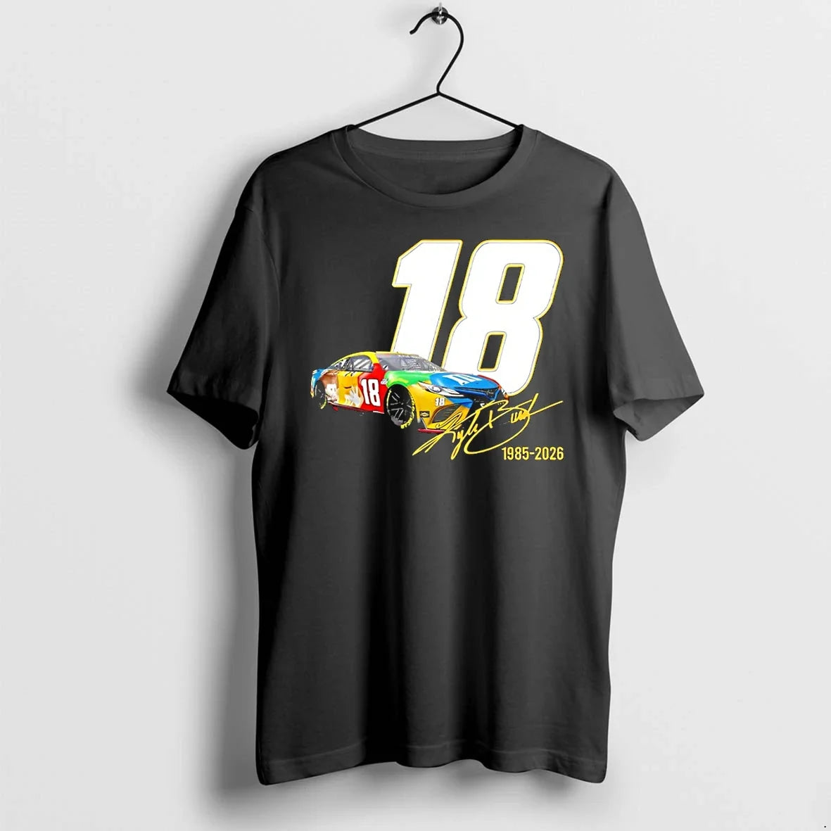 Classic Vintage Kyle Busch 18 Tribute Nascar Legend Memorial Signature Sports Shirts Sweater - T-Shirt, Sweatshirt, Hoodie